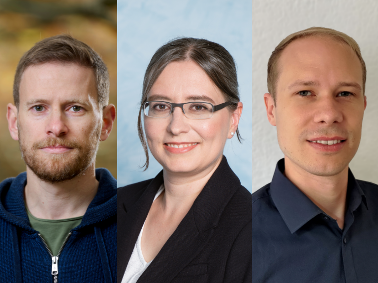 From left to right: Jevgeniy Bluwstein, Simona Huwiler und Frerk Pöppelmeier