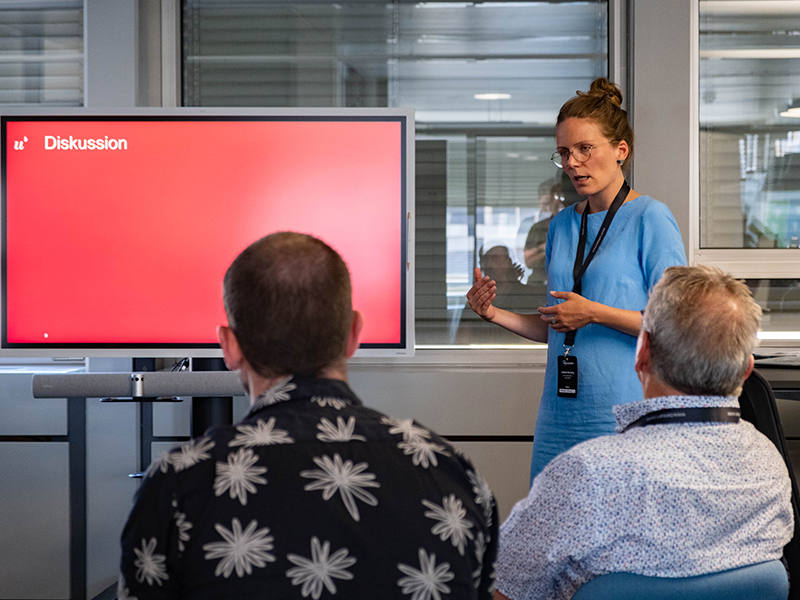 Jessica Herzing at a presentation