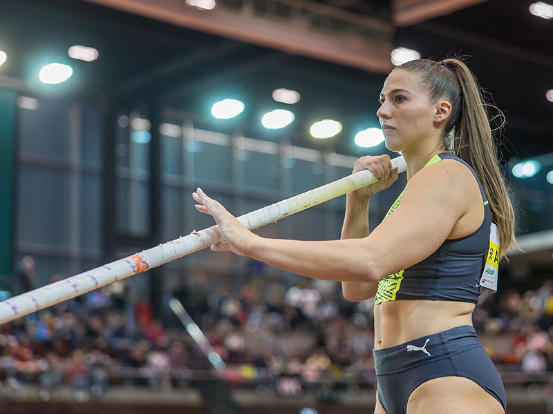 2023 belegte Angelica Moser an der Leichtathletik-Weltmeisterschaft den 5. Platz im Stabhochsprung und qualifizierte sich für die Olympischen Spiele 2024 in Paris. © athletix.ch