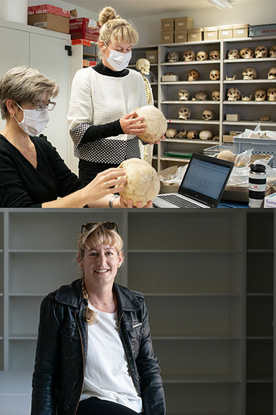 PD. Dr. Sandra Lösch, Leiterin der Abteilung Anthropologie des IRM © Universität Bern / Bild: Franziska Rothenbühler