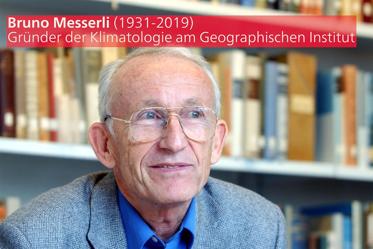 Prof. Dr. Bruno Messerli, Gründer der Klimatologie an der Universität Bern (Filmausschnitt). © zvg