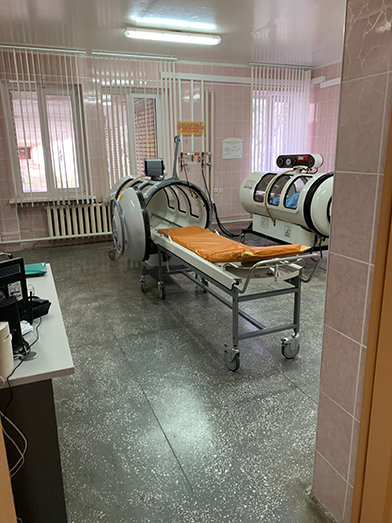 Einrichtung für die Sauerstoff-Therapie in Minsk. Bild: zvg