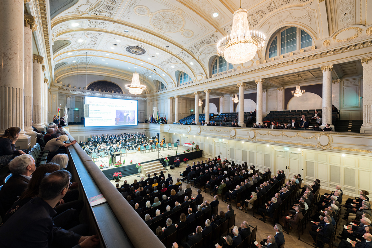 Der 185. Dies academicus der Universität Bern fand wieder in gewohntem Rahmen im Casino Bern statt. © Universität Bern / Ramon Lehmann