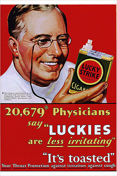 Werbeplakat für «Luckies» aus dem Jahr 1930. Bild: Flickr / clotho98