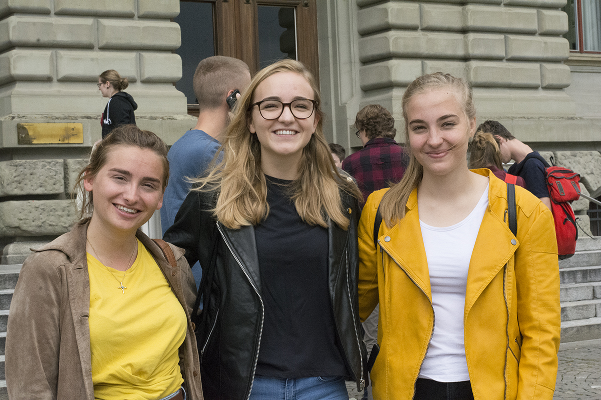 Daja Krumenacher aus Luzern, Julia Grenter aus Basel und Sofia Hohenstein aus Luzern