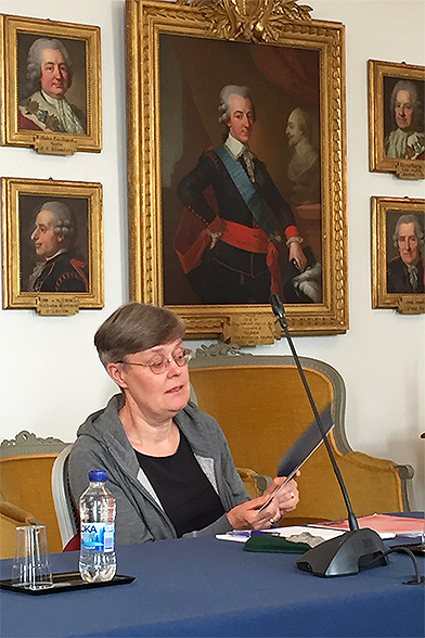 Die Gastgeberin Prof. Maria Ågren von der Universität Uppsala forscht mit ihrem Team zum Thema Geschlecht und Arbeit.