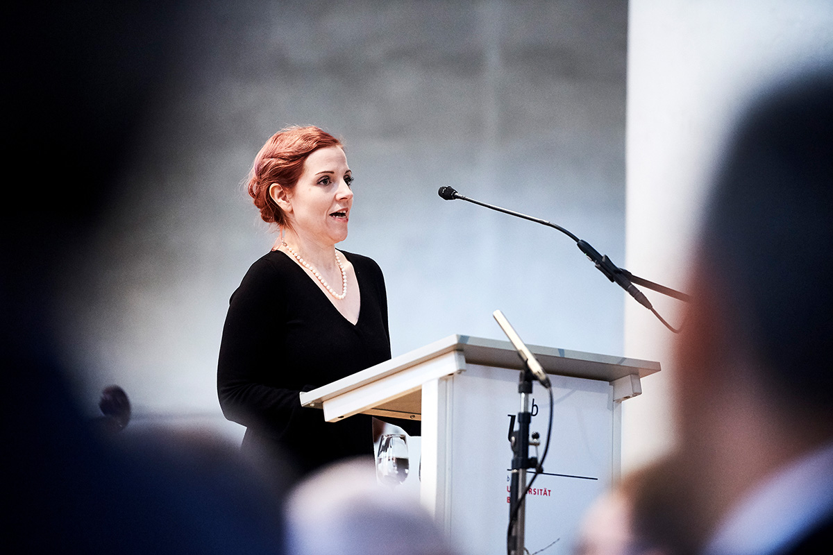 Zoë Lehmann Imfeld, Co-Präsidentin der Mittelbauvereinigung der Universität Bern (MVUB). © Universität Bern, Bild: Manu Friederich