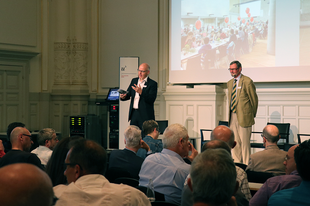 Johannes Stückelberger mit Hansruedi Kleiber, Luzern. Foto: Sarah Clénin