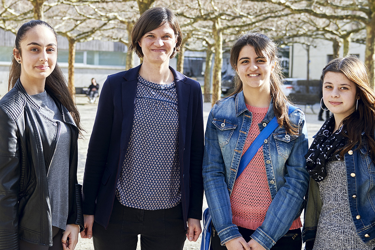 V.l.n.r.: Lidia Muñoz, Stefanie Lorenzen, Helin Son, Sabrina Violo. © Universität Bern / Bild: Manu Friederich