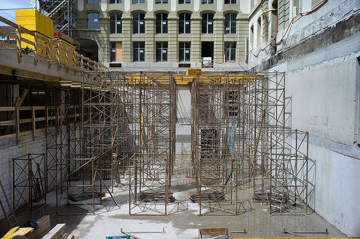 Umbau des Bibliotheksgebäudes Münstergasse. Bild: Marco Schibig