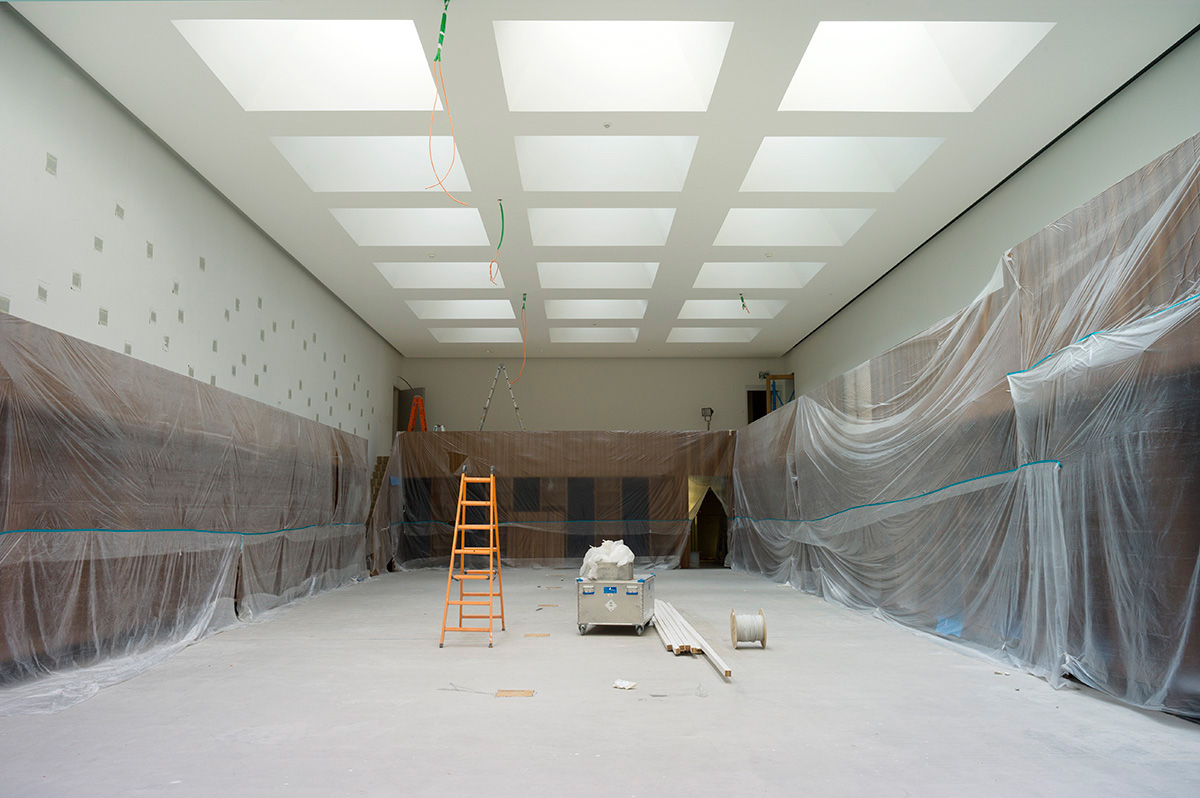 Der neue zweigeschossige Lesesaal in der letzten Bauphase. Bild: Marco Schibig