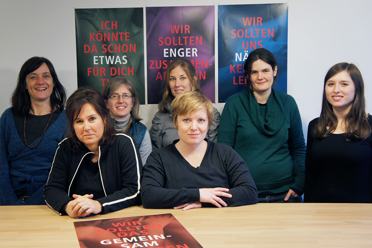 Das Team der Abteilung für Gleichstellung (von links nach rechts): Lilian Fankhauser, Claudia Willen, Silvia Schneider, Sabine Höfler, Ursina Anderegg, Karin Beyeler, Lena Niederberger