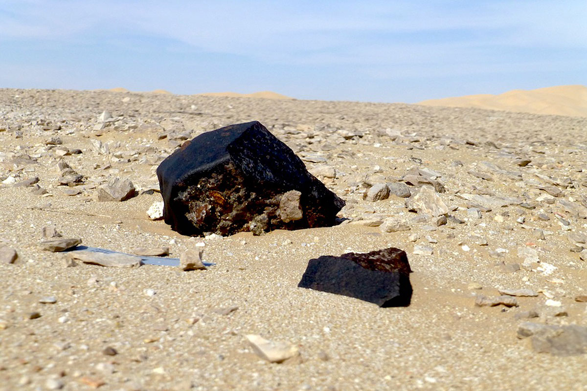 Meteorit in der omanischen Wüste