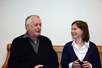 Hans von Storch mit Gastgeberin Prof. Olivia Romppainen-Martius