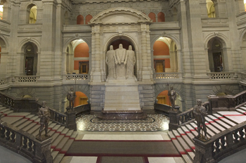 Die drei Eidgenossen im Bundeshaus