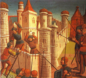 Gemälde der Belagerung Konstantinopels