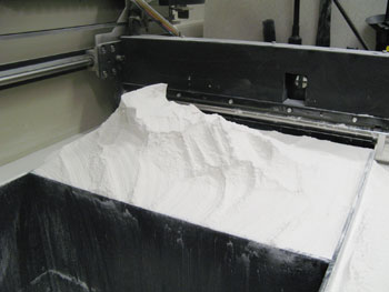 Foto des Gipsmaterials für den Drucker