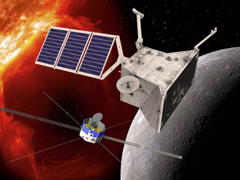 Illustration von BepiColombo beim Merkur