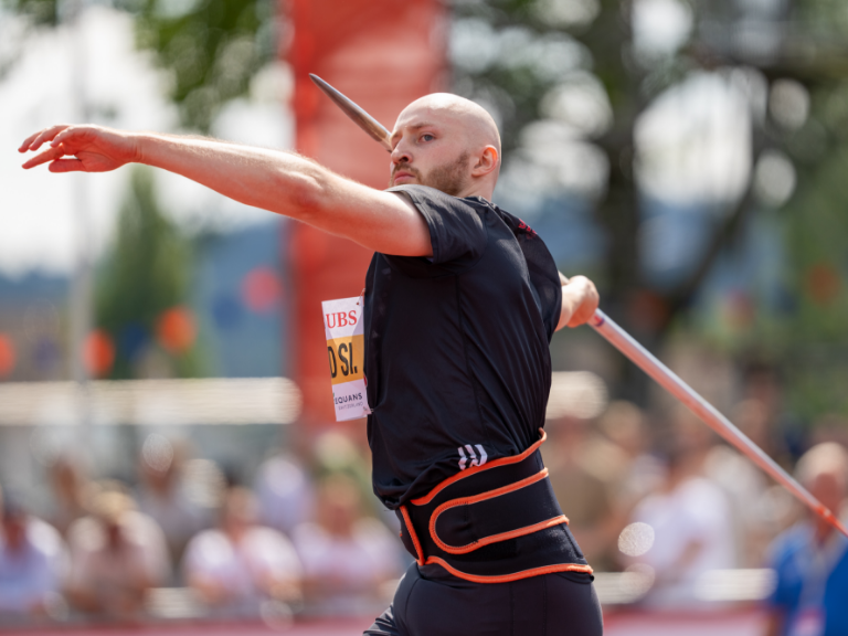 Javelin, university studies, top achievement